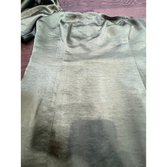 Free People x Fame & Partners Ruffle One Shoulder Cara Mini Dress Green Sz 4 - Picture 4 of 16